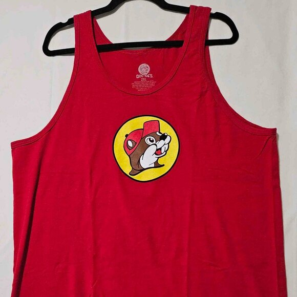 Buc-ee’s Red Tank Top with Iconic Beaver Logo - Picture 1 of 3